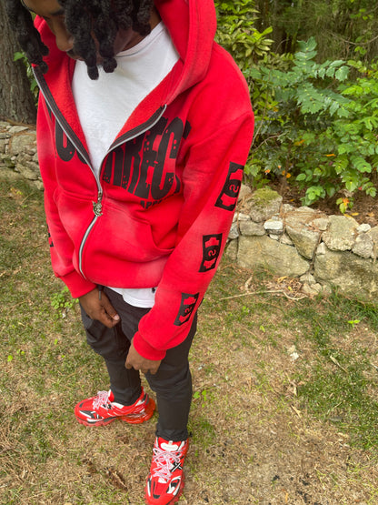 "RED FLARE" Zip UP