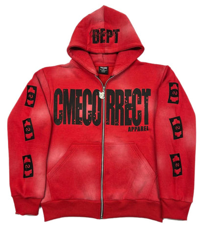 "RED FLARE" Zip UP